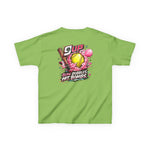 Kids Tee — '9 Up' Softball Design: Blow Bubbles, Hit Bombs